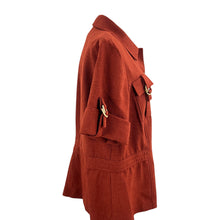 Load image into Gallery viewer, Vintage Orange Safari Style Button Up Shirt Size 16