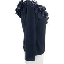 Load image into Gallery viewer, Vintage Black Statment Boat Neck Top Size Medium