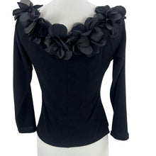 Load image into Gallery viewer, Vintage Black Statment Boat Neck Top Size Medium