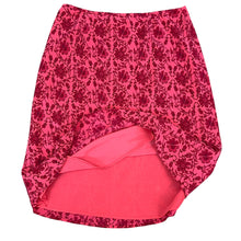 Load image into Gallery viewer, Pink Floral Silk Midi Skirt Size 14