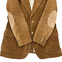 Load image into Gallery viewer, VTG Brown Corduroy Sport Coat with Elbow Patch Size 42L