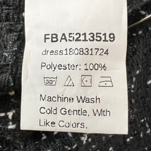 Load image into Gallery viewer, Black Tweed Plaid Shift Dress Size Large