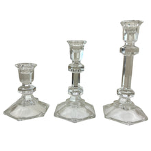 Load image into Gallery viewer, Vintage Austria Lead Crystal Candlestick Trio Set