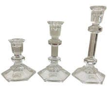 Load image into Gallery viewer, Vintage Austria Lead Crystal Candlestick Trio Set
