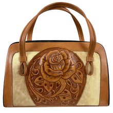 Load image into Gallery viewer, Vintage 70s Hand Tooled Leather Satchel