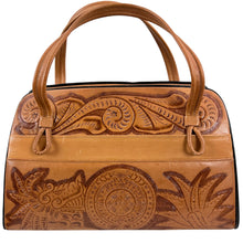 Load image into Gallery viewer, Vintage 70s Hand Tooled Leather Satchel