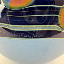 Load image into Gallery viewer, J. Byron Round Blue Art Glass Vase