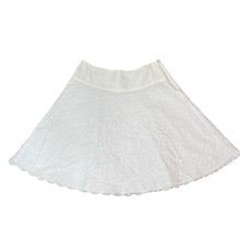 Load image into Gallery viewer, White 100% Cotton A-line Eyelet Skirt Size 14