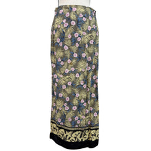 Load image into Gallery viewer, 90s Long Floral Rayon Faux Wrap Skirt Small