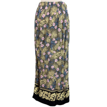 Load image into Gallery viewer, 90s Long Floral Rayon Faux Wrap Skirt Small