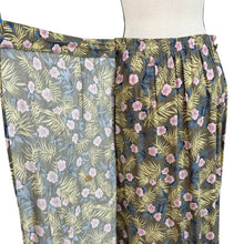 Load image into Gallery viewer, 90s Long Floral Rayon Faux Wrap Skirt Small