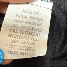 Load image into Gallery viewer, 90s Long Black Rayon Crinkle Broomstick Skirt Size Medium