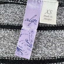 Load image into Gallery viewer, Gray Striped Asymmetrical Pullover Sweater Size XS