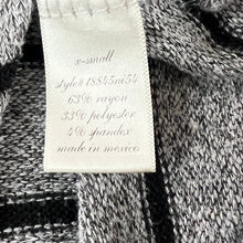 Load image into Gallery viewer, Gray Striped Asymmetrical Pullover Sweater Size XS