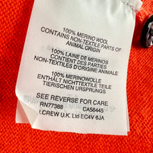 Load image into Gallery viewer, J.Crew Orange Merino Wool Cardigan Size XS