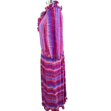 Load image into Gallery viewer, Vintage 80s Pink Ruffle Boho Maxi Dress Size M