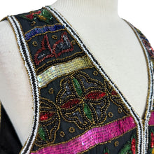 Load image into Gallery viewer, Vintage 90s Beaded Holiday Sequin Vest