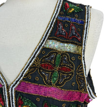 Load image into Gallery viewer, Vintage 90s Beaded Holiday Sequin Vest