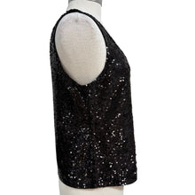 Load image into Gallery viewer, Lafayette 148 Black Sequin Tank Top Size Large