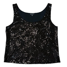 Load image into Gallery viewer, Lafayette 148 Black Sequin Tank Top Size Large