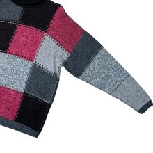 Load image into Gallery viewer, 90s Color Block Knit Sweater Size Large
