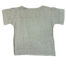 Load image into Gallery viewer, Boxy Sage Green Linen Short Sleeve Top Made in Italy Size Large