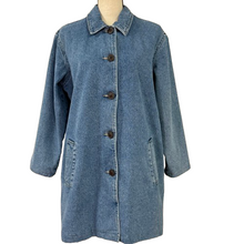 Load image into Gallery viewer, Vintage 90s Denim Chore Jacket Button Front Size Medium