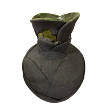 Load image into Gallery viewer, Black Raku Pottery Vase Signed