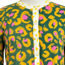 Load image into Gallery viewer, Briton Court Boho Dress Abstract Floral Print Tiered Midi 100 Rayon Large