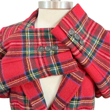 Load image into Gallery viewer, Talbots Red Tartan Plaid Wool Blend Two Button Blazer Holiday Size 12