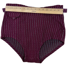 Load image into Gallery viewer, Vintage 1940s MacDougall Sportswear Burgundy Pinstripe Wool Swim Trunks Belted