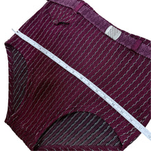 Load image into Gallery viewer, 40s Belted Burgundy Pinstripe Swim Trunks with pocket