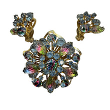 Load image into Gallery viewer, VTG 50s Juliana Watermelon Rhinestone Brooch Set