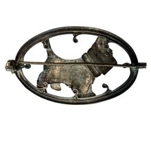 Load image into Gallery viewer, Vintage 1930s 925 Sterling Silver Scottie Dog Brooch Pin