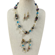 Load image into Gallery viewer, Vintage 1990s Murano Lampwork Glass Demi Parure Necklace Set Made in Italy