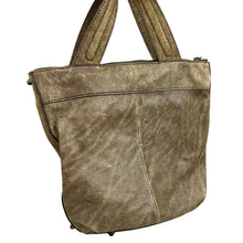 Load image into Gallery viewer, J Crew Distressed Taupe Leather Tote Bag