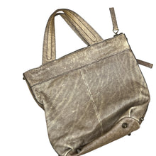 Load image into Gallery viewer, J Crew Distressed Taupe Leather Tote Bag