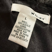 Load image into Gallery viewer, Y2K Black Shaggy Faux Fur Open Front Jacket