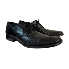 Load image into Gallery viewer, 90s André Verger Black Leather Cap Toe Oxford Dress Shoes Men’s 10