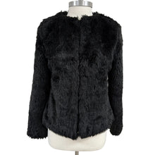 Load image into Gallery viewer, Yoki New York Black Y2K Faux Fur Coat Size Medium