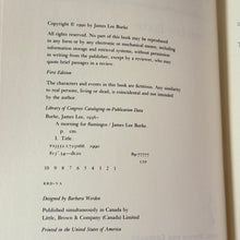 Load image into Gallery viewer, A Morning for Flamingos by James Lee Burke (1990) First Edition