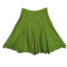 Load image into Gallery viewer, DKNY Silk Lined Olive Green Lace Midi Skirt Size 10