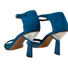 Load image into Gallery viewer, Franco Sarto Teal Blue Ankle Strap Sandal Size 7