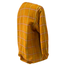 Load image into Gallery viewer, Vintage 90s Plaid Linen Button Up V Neck Blouse Size 8 Petite