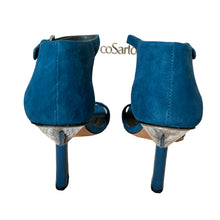 Load image into Gallery viewer, Franco Sarto Teal Blue Ankle Strap Sandal Size 7