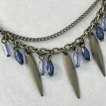 Load image into Gallery viewer, Double Strand Silver Tone Fringe Womens Necklace 19"