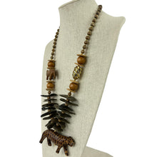 Load image into Gallery viewer, Carved Vintage Safari Necklace 29"
