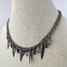 Load image into Gallery viewer, Double Strand Silver Tone Fringe Womens Necklace 19"