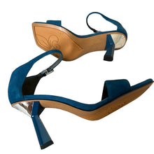 Load image into Gallery viewer, Franco Sarto Teal Blue Ankle Strap Sandal Size 7