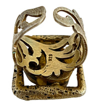 Load image into Gallery viewer, Vintage 925 Turquoise Bezel Set Statement Ring Size 6 3/4